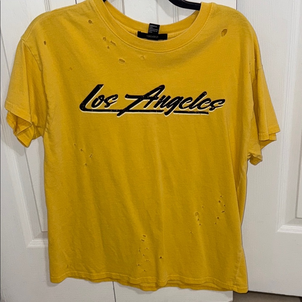 Yellow Los Angeles Graphic Tee